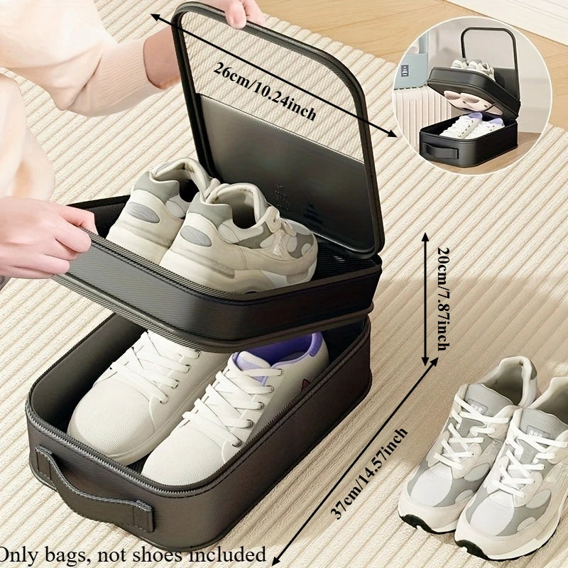 Travel Shoe Bag – 3-Pair Dustproof & Breathable Storage Travel Shoe Bag Axl Black-1PC