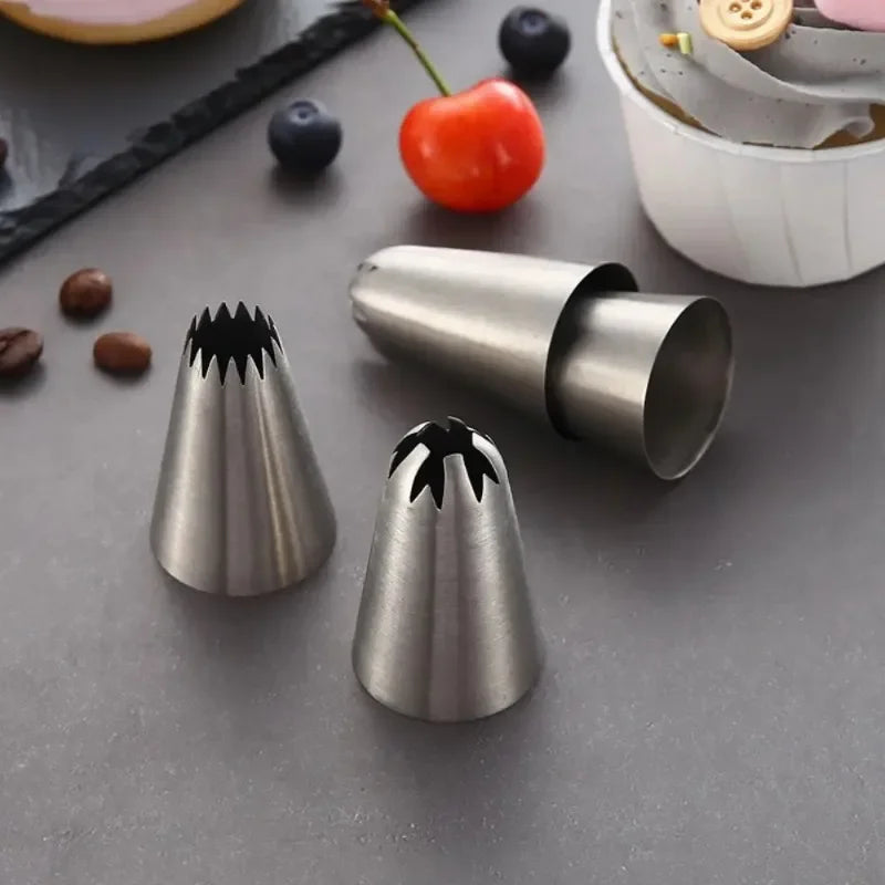 5-Piece Stainless Steel Piping Nozzle Set – Cake & Cream Tips Piping Nozzle Set Axl
