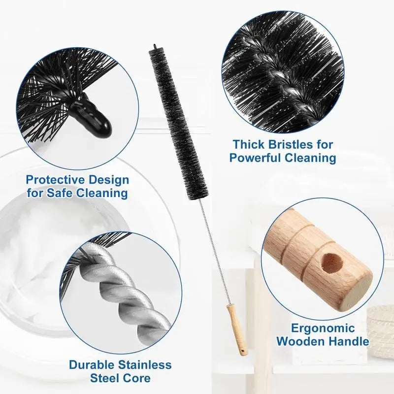 2-Pack 3-in-1 Dryer Vent Cleaner Kit – Lint & Crevice Brushes Dryer Vent Brush Kit Axl