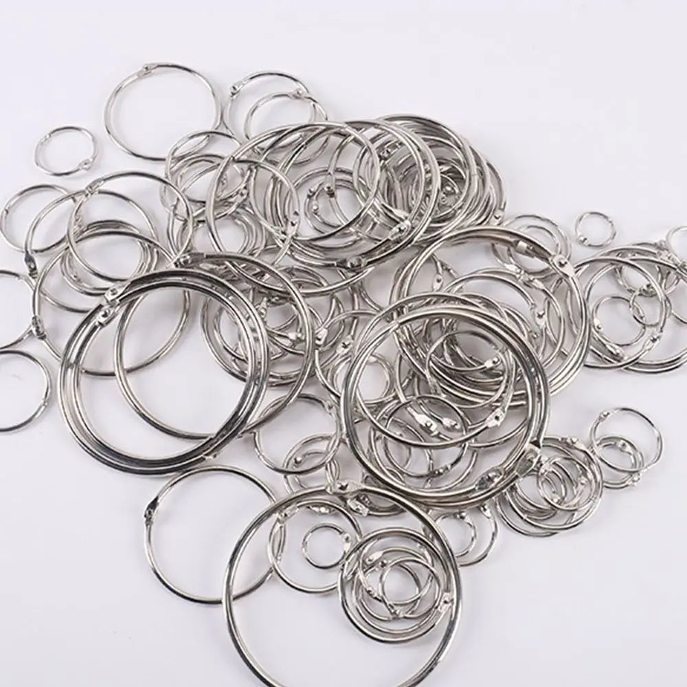 Metal Binder Rings 50/100 Pcs – Assorted Sizes Split Rings Binder Rings Axl