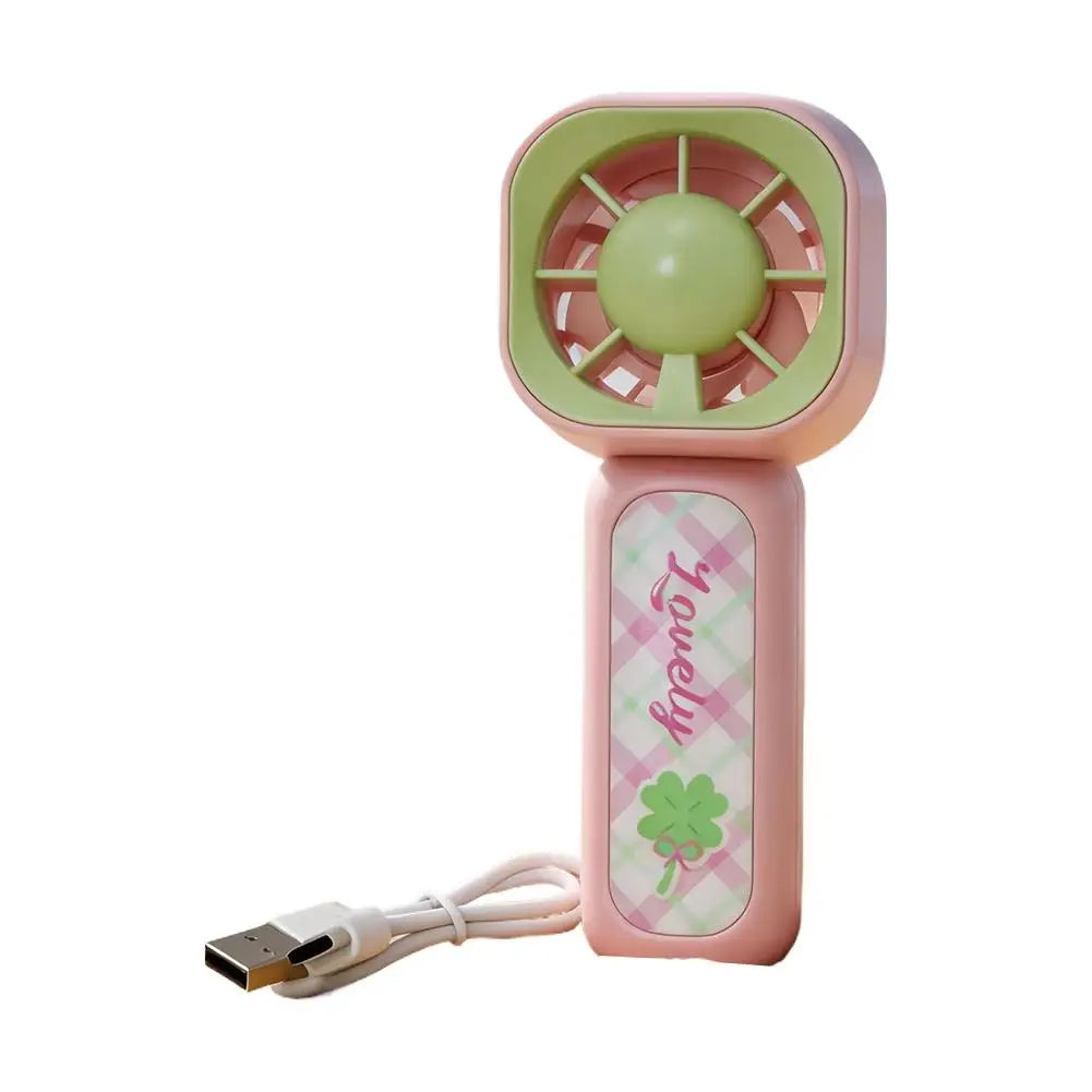 USB Rechargeable Handheld Mini Fan – 3-Speed Portable Cooler Handheld Portable Fan Axl Pink2