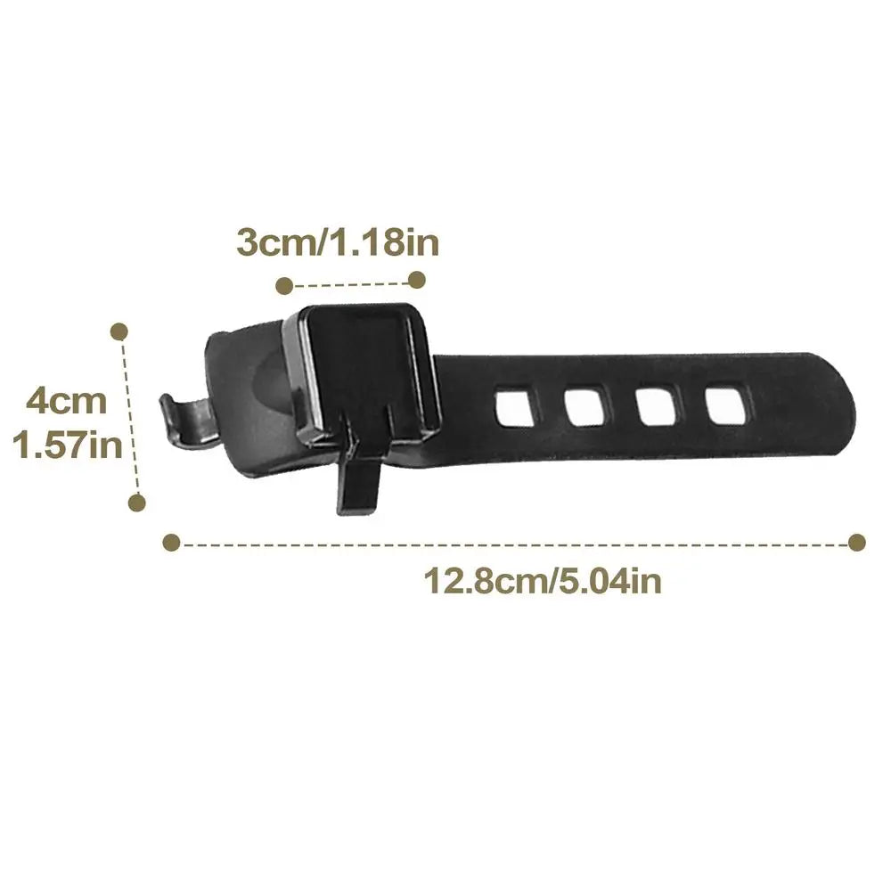 Silicone Bike Taillight Strap Mount – 45° Adjustable, Universal Bike Light Mount Axl Black