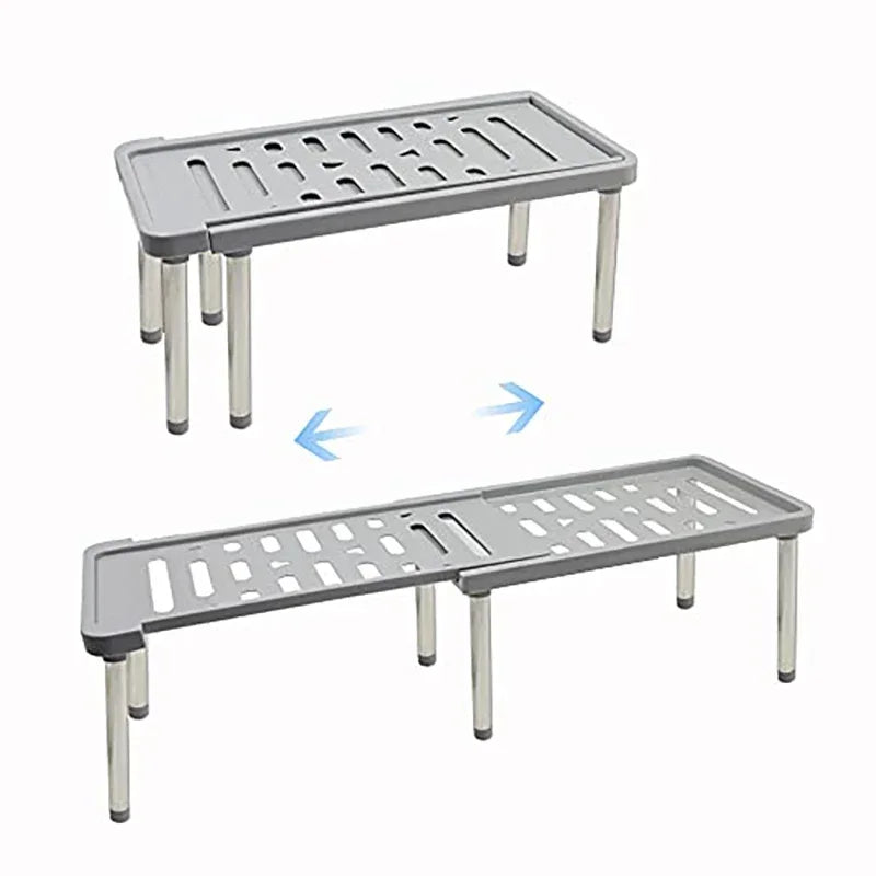 Expandable Storage Shelf Organizer – Adjustable 35–61 cm Rack Storage Shelf Organizer Axl Grey