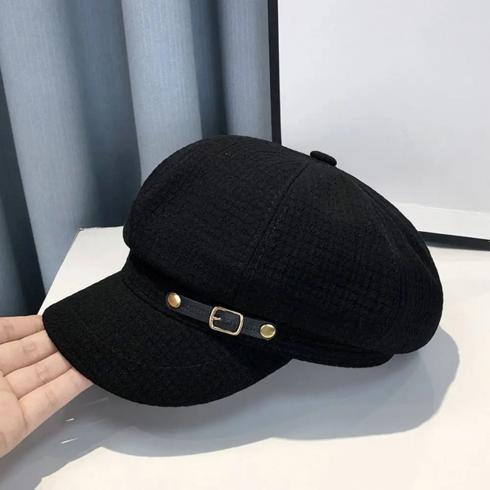 Octagonal Newsboy Hat – Unisex Retro Beret Cap | All Seasons Newsboy Hat Axl