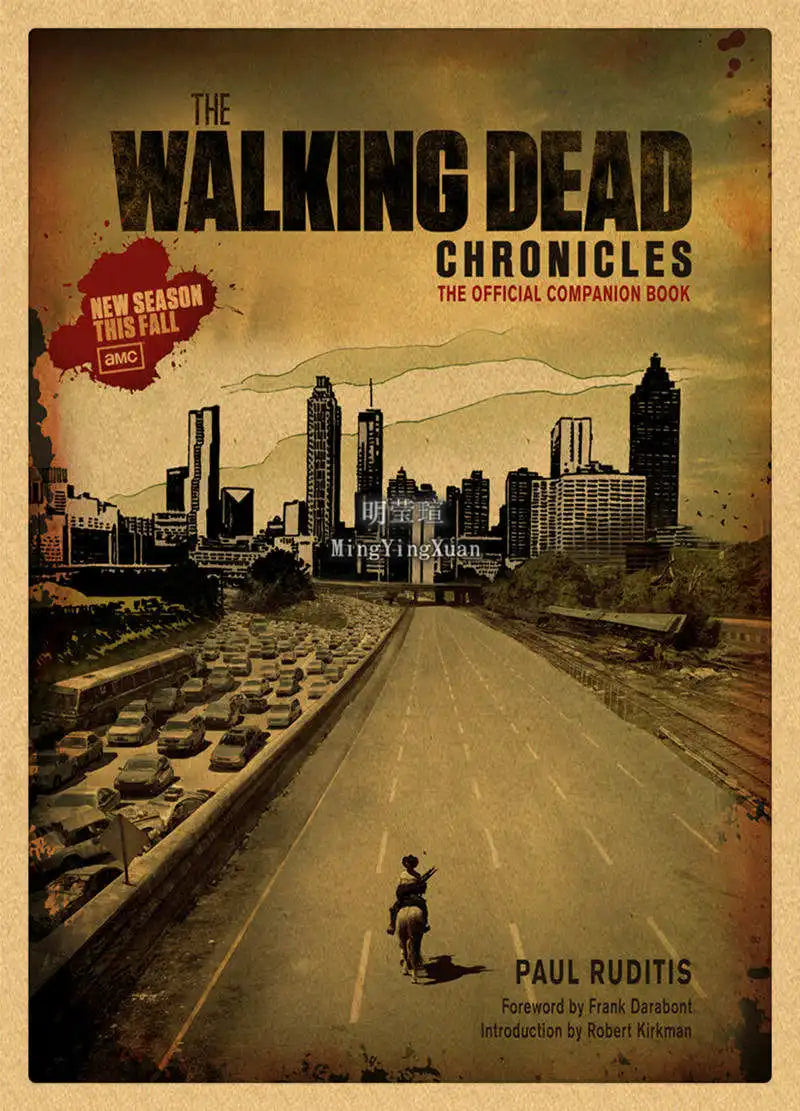 Walking Dead Vintage Kraft Paper Poster | Retro Wall Art Decor