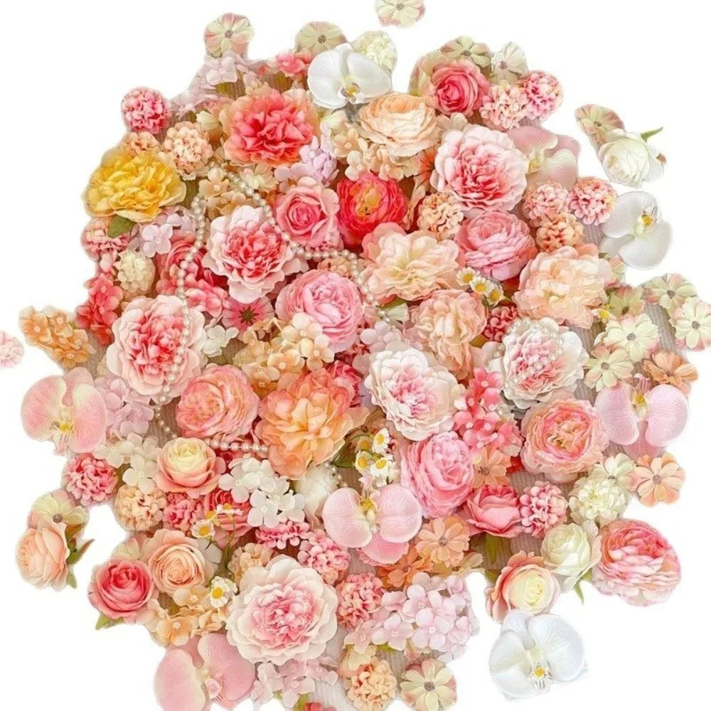 20-Piece Mini Artificial Silk Flowers – DIY Wreath & Home Decor Artificial Flower Heads Axl