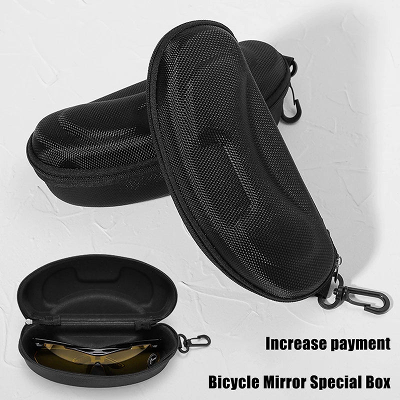 Portable EVA Hard Glasses Case with Carabiner Hook & Zipper Eyeglasses Case Axl