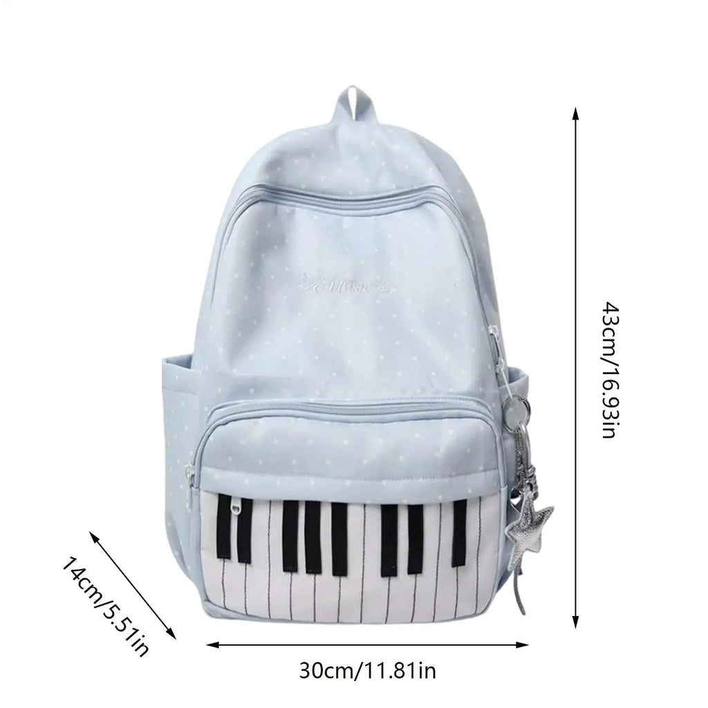 Piano Print Travel Backpack – Lightweight Laptop Bookbag Travel Backpack Axl
