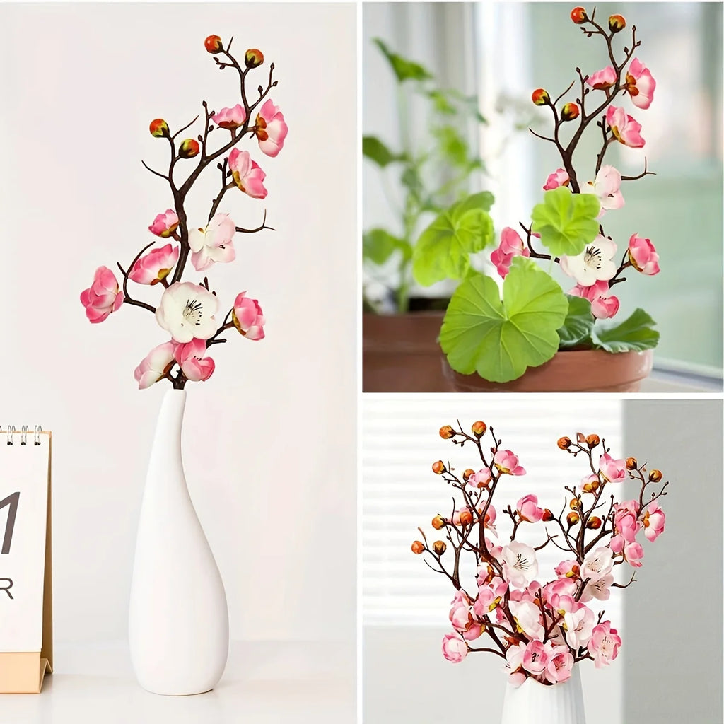 Silk Artificial Plum Blossom Branch – Wedding & Home Decor Artificial Floral Branch Axl
