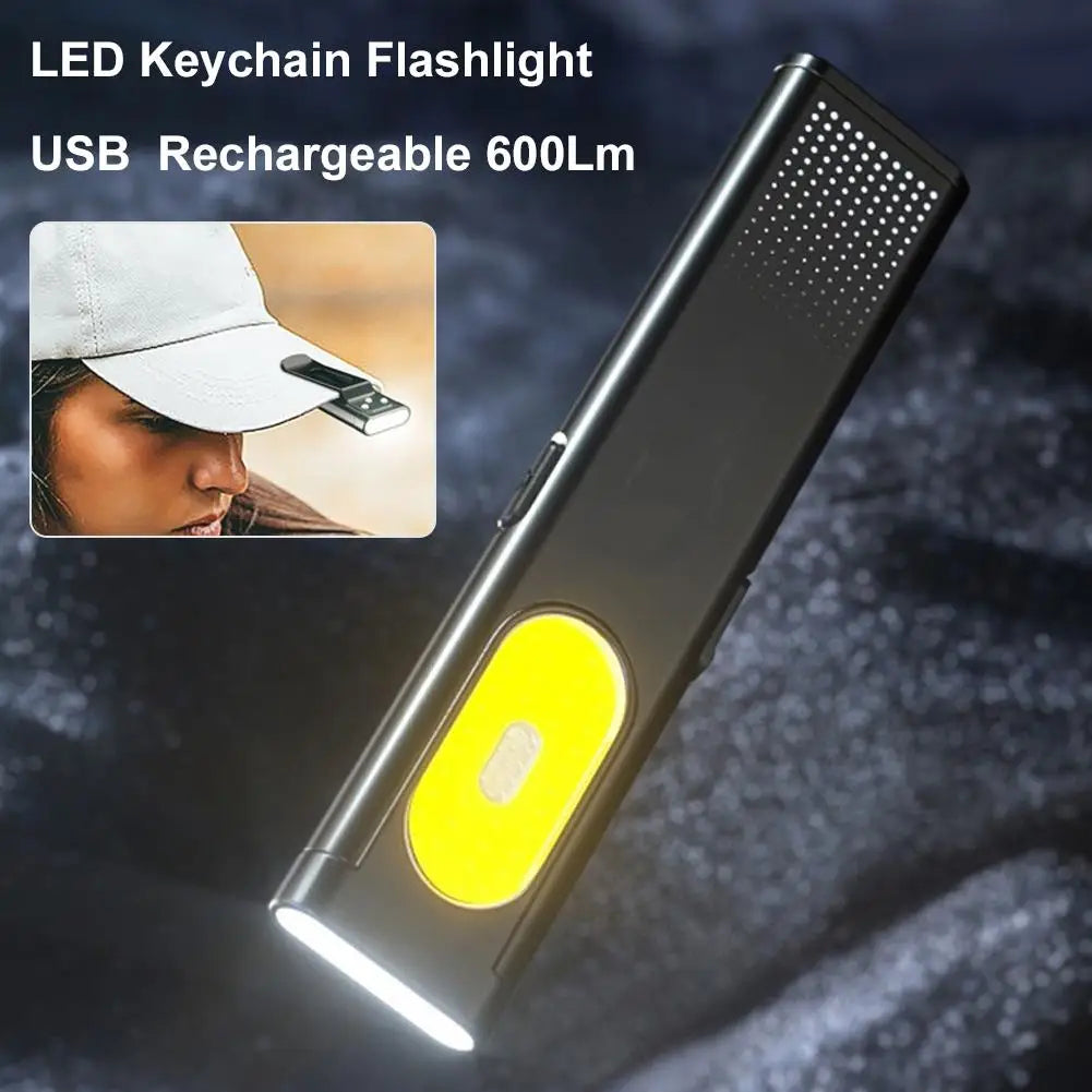 USB-C Rechargeable LED Keychain Flashlight – Magnetic Mini Torch LED Keychain Flashlight Axl