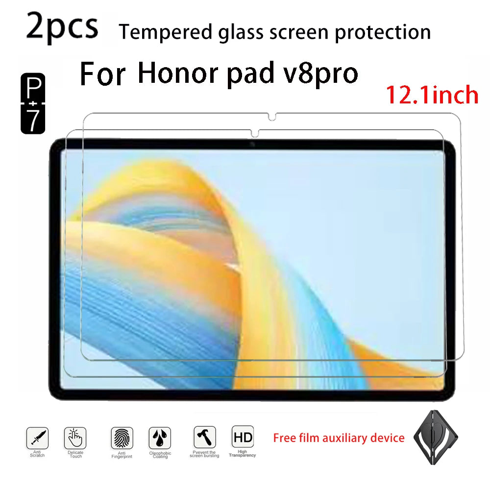 2-Pack Tempered Glass Screen Protector – Honor Pad V8 Pro/9/10 12.1" Tablet Screen Protector Axl for honor V8pro 12.1