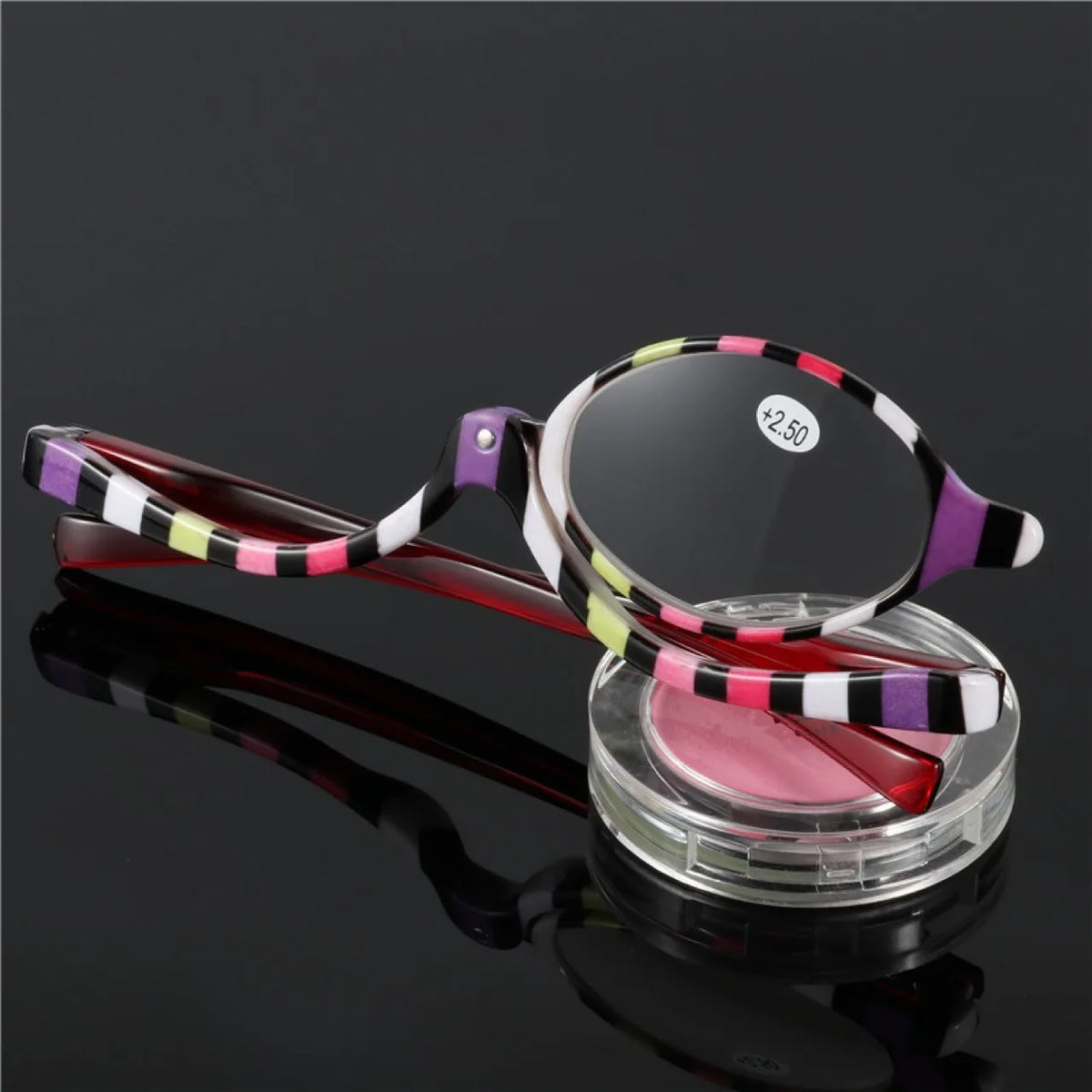 Rotatable Magnifying Makeup Glasses – Flip Lens Reading Mirror Magnifying Makeup Glasses Axl