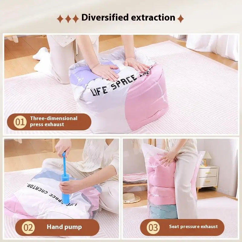 No-Pump Vacuum Storage Bag for Clothes & Blankets – Large Vacuum Storage Bag Axl