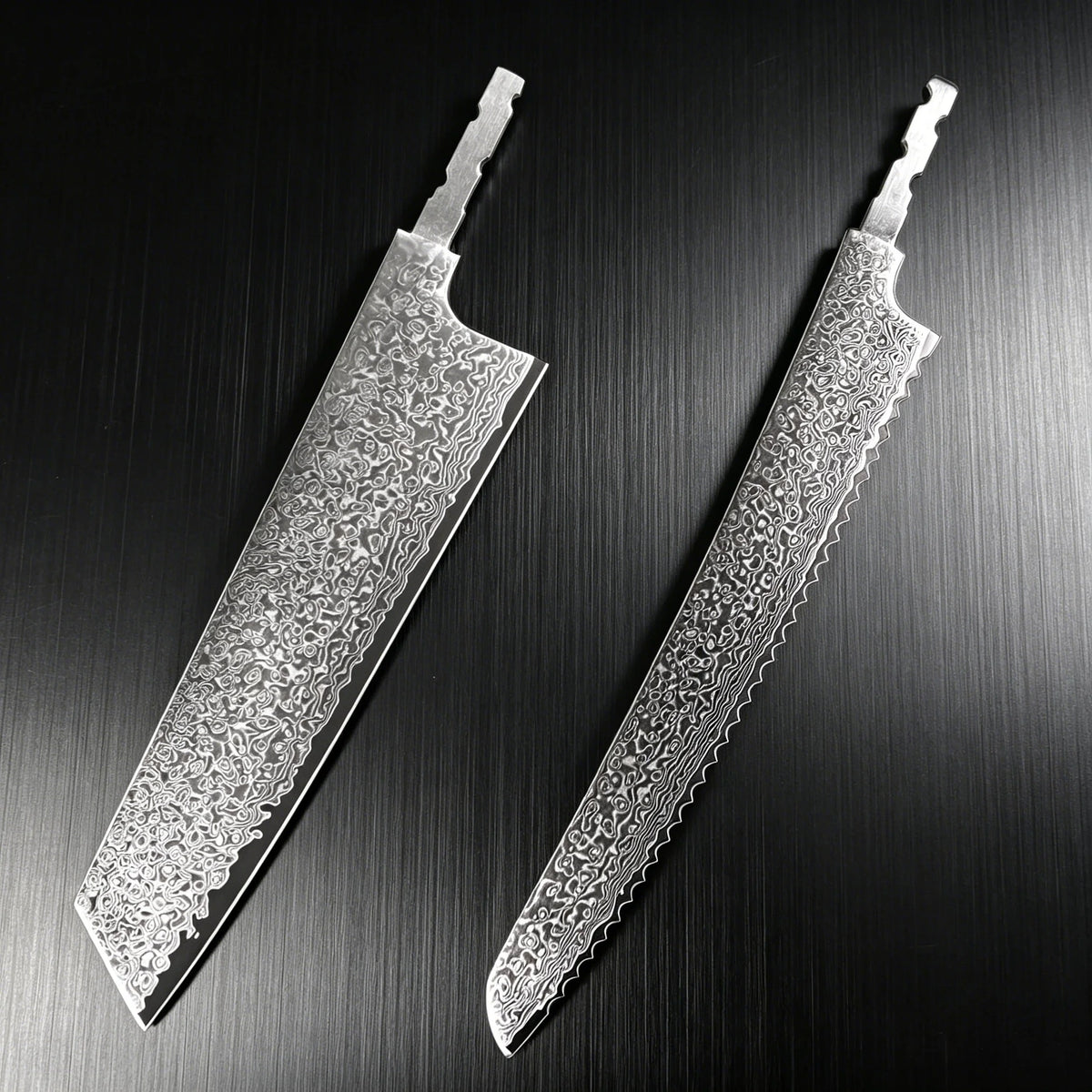 Damascus Steel Kiritsuke Knife Blade – Hand Forged DIY Chef Blade Knife Making Blade Axl Kitchen Blade-2pcs
