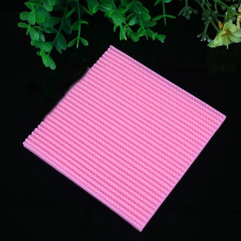 Silicone Sweater Texture Fondant Mat – Knitting Relief Mold Fondant Texture Mat Axl random
