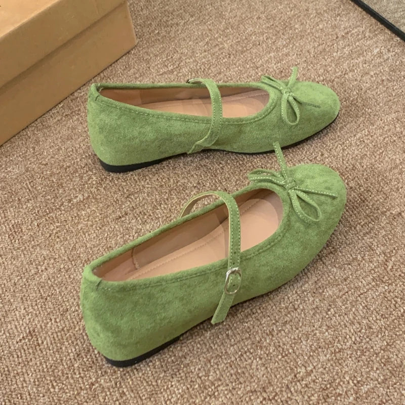 Women's Polka Dot Mary Jane Pumps – Round Toe Buckle Ballet Flats Mary Jane Pumps Axl green 37