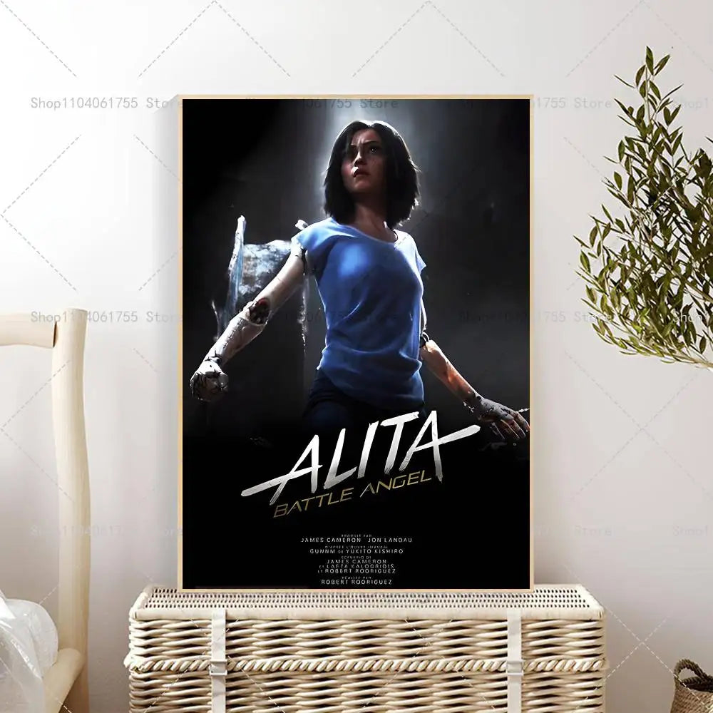 Alita Battle Angel Movie Poster – Self-Adhesive Wall Art Print Movie Wall Poster Axl 30x42cm No Frame z5