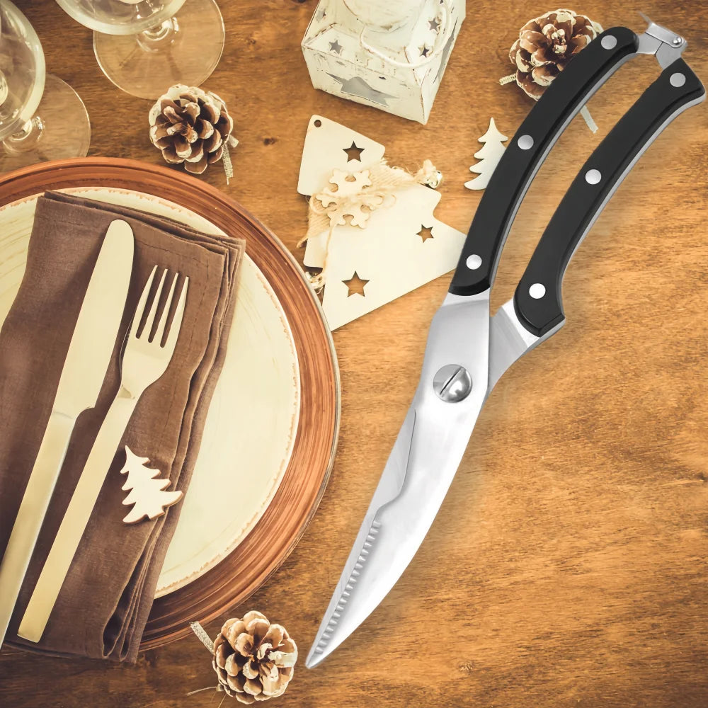 Heavy-Duty Stainless Steel Kitchen Shears | Chicken Bone Scissors Kitchen Shears Axl