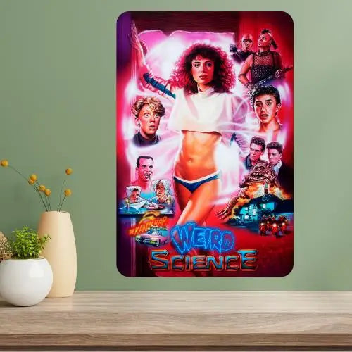 Weird Science Classic Movie Metal Poster Sign | Retro Wall Art Metal Wall Sign Axl aluminum sign aluminum 40x30cm