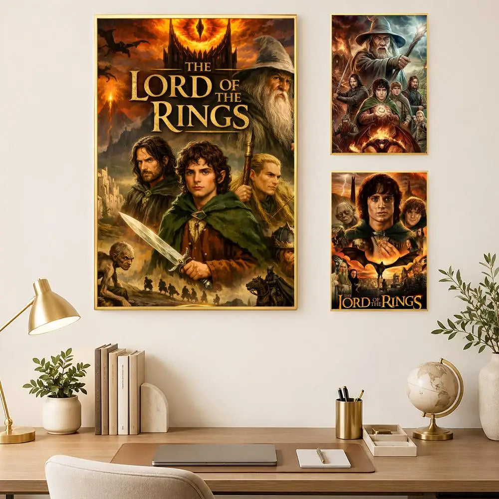 Lord of the Rings Self-Stick HD PVC Wall Poster – Waterproof Wall Art Poster Axl