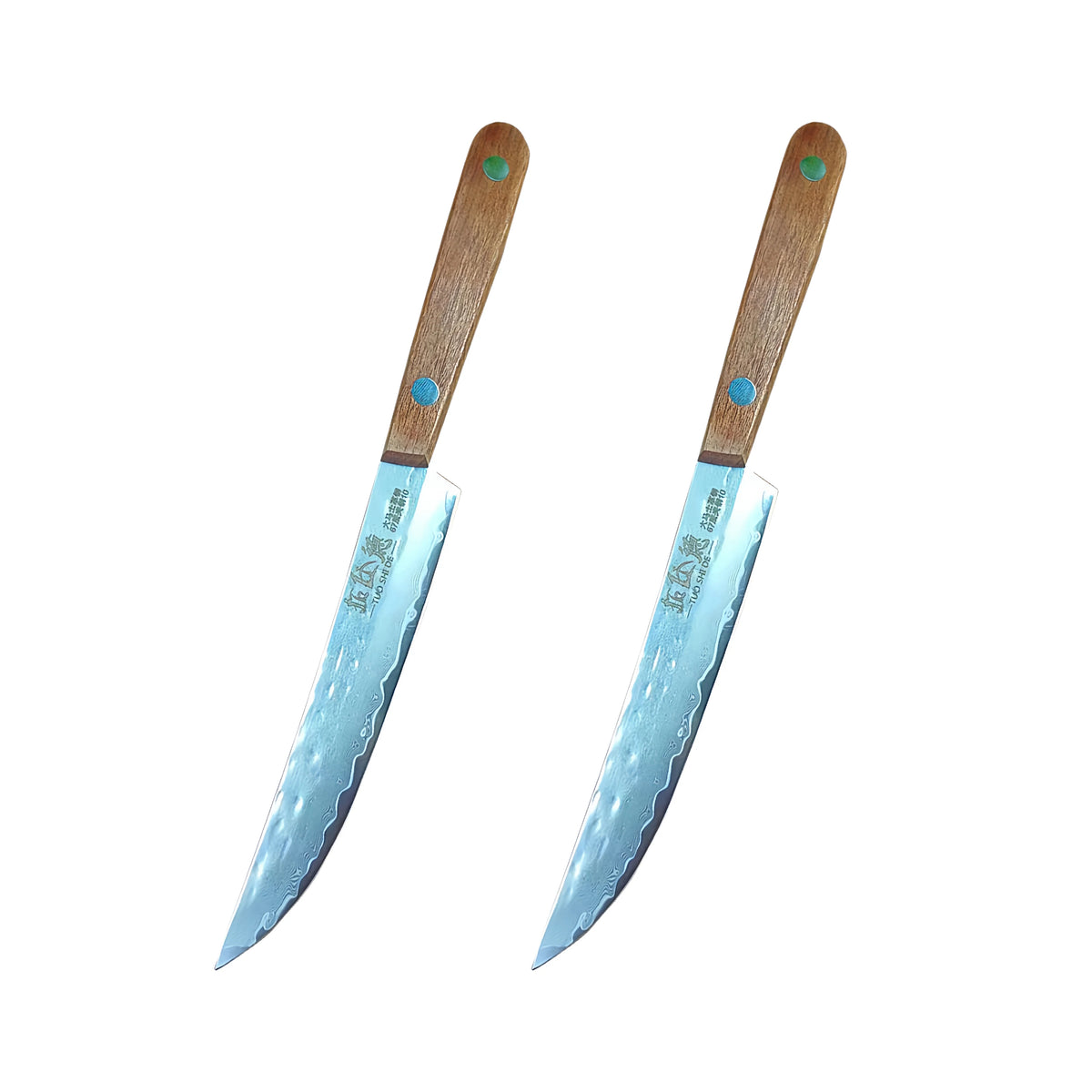 67-Layer Damascus Steel Fruit Knife – Sharp, Solid Wood Handle Damascus Kitchen Knife Axl 2 Pcs