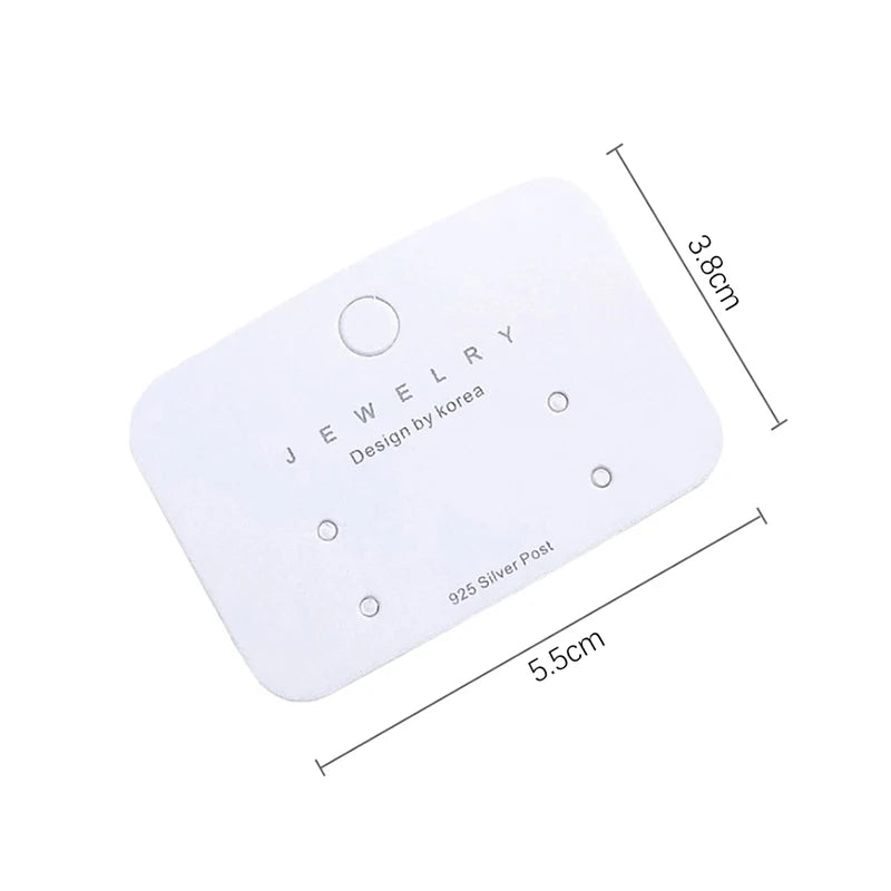 50 Pcs White Earring Display Cards – DIY Jewelry Packaging Tags Jewelry Packaging Cards Axl onesize