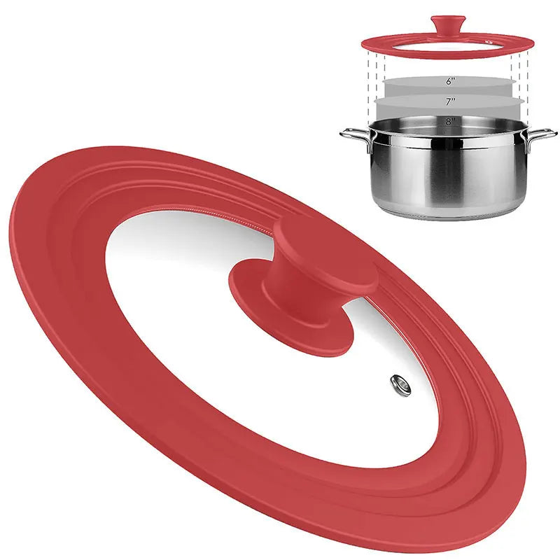 Universal Silicone Glass Pan Lid – Fits 16cm–32cm Cookware Universal Pan Lid Axl