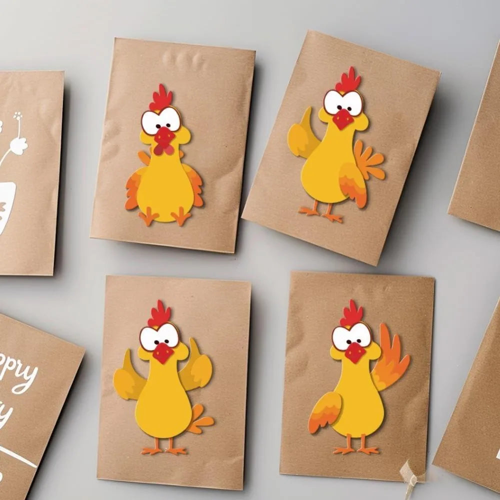 Cartoon Chicken Cutting Dies – Farm Animal Scrapbooking Die Cuts Scrapbooking Die Cuts Axl