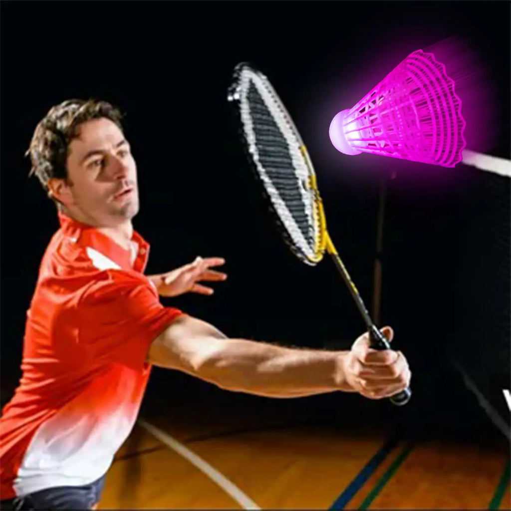3-Pack Glow in the Dark LED Badminton Shuttlecocks | Nylon Set LED Shuttlecock Set Axl