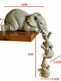 Cute Elephant Figurines Set of 3 – Shelf Edge Resin Decor Resin Figurine Set Axl Grey
