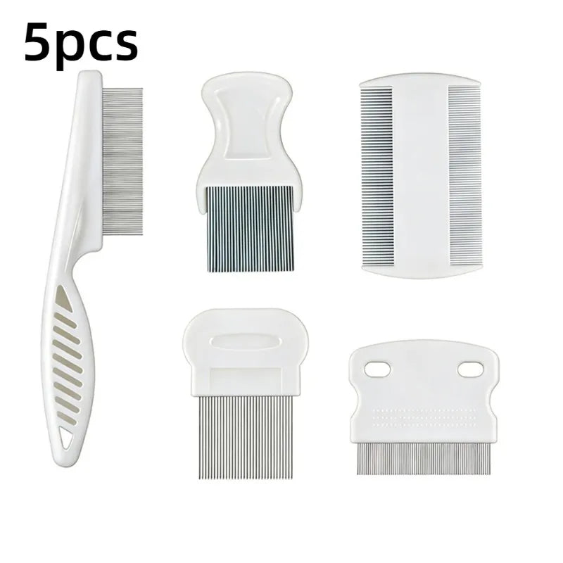 Pet Grooming Comb Set – Dog & Cat Dematting Flea Combs Pet Grooming Comb Set Axl White-5pcs