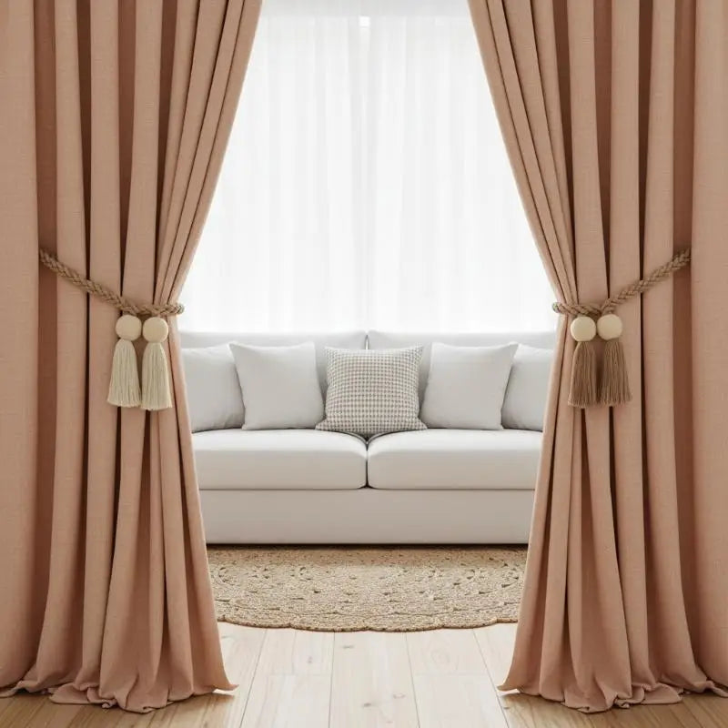 Magnetic Wooden Tassel Curtain Holdbacks – Set of 2 Curtain Holdbacks Axl