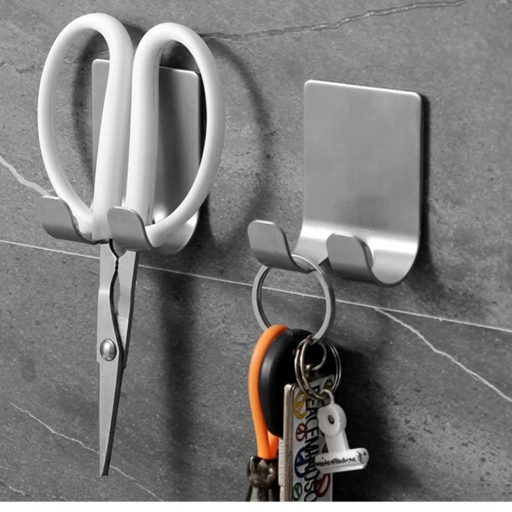 Stainless Steel Razor Holder – Punch-Free Adhesive Wall Hook Razor Wall Holder Axl
