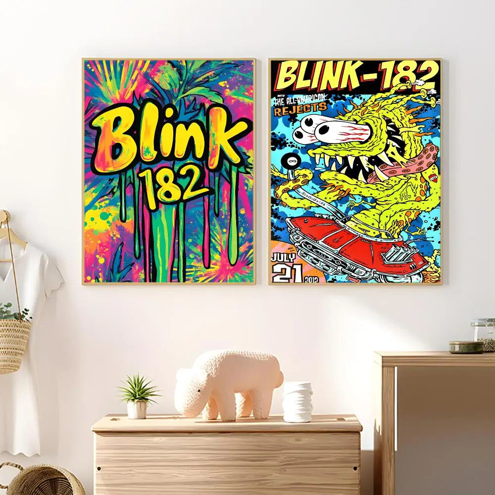 Blink-182 HD Waterproof PVC Poster Stickers – Wall Decor Wall Poster Sticker Axl