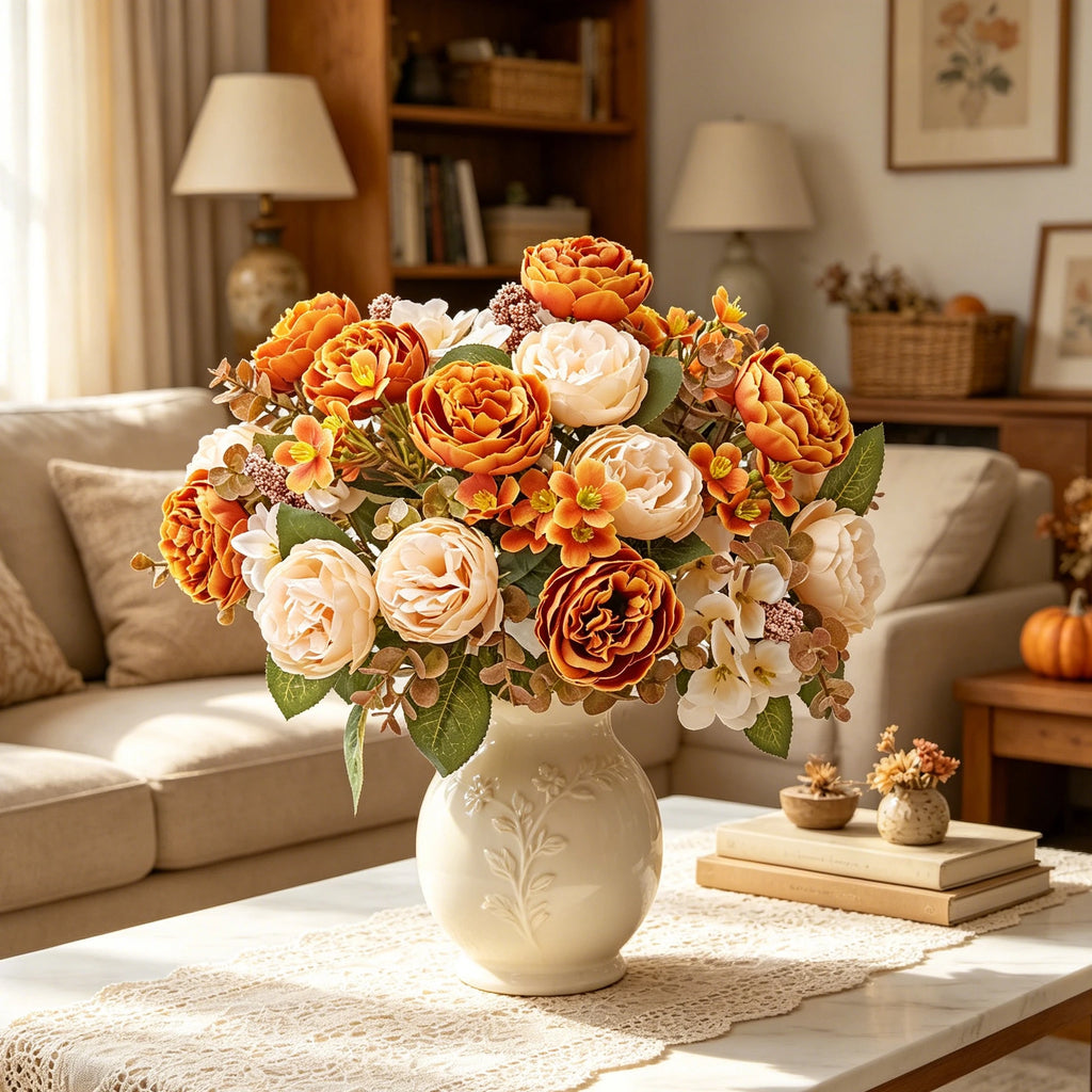 Silk Peony Artificial Flowers – Wedding, Home & Fall Décor Artificial Silk Flowers Axl