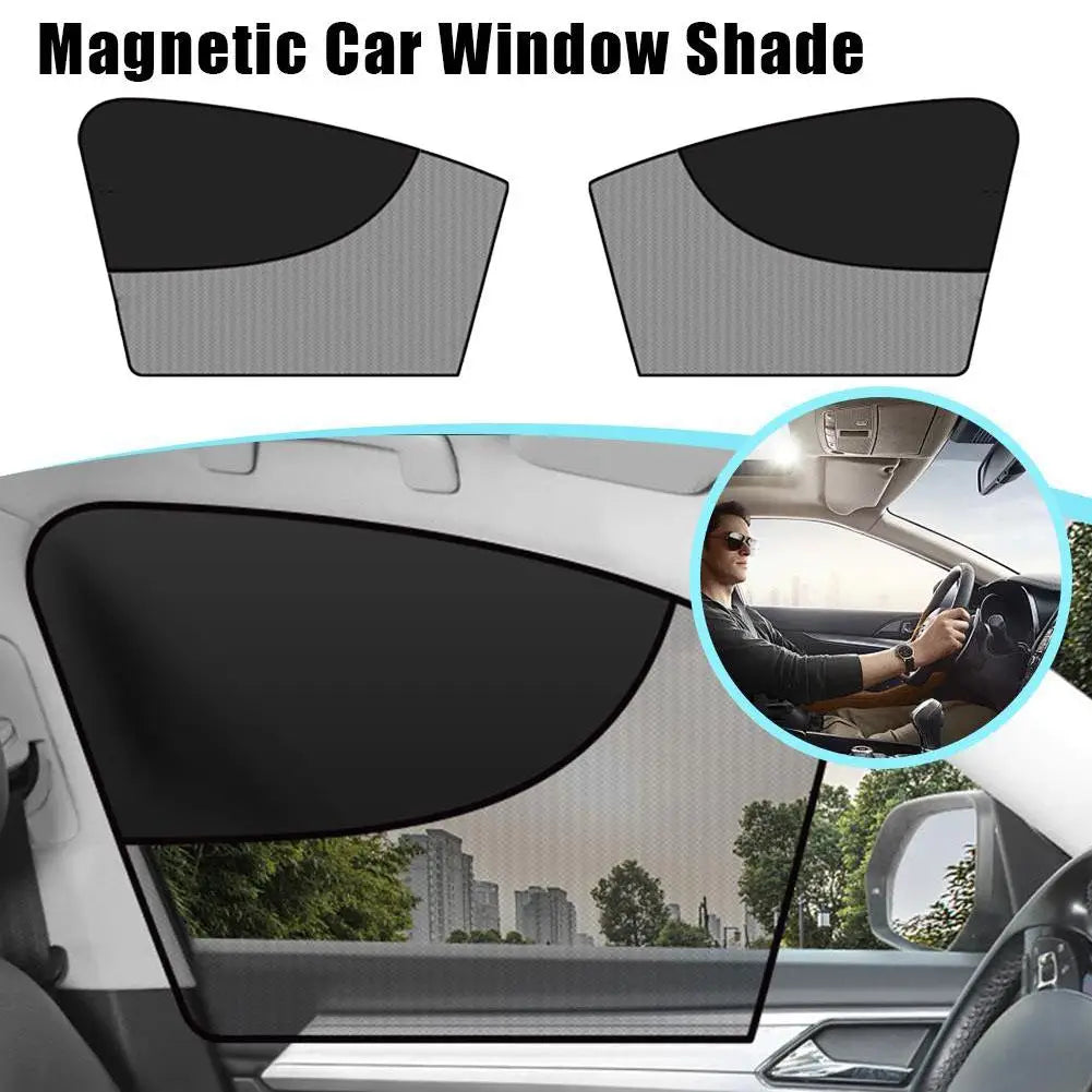 Magnetic Car Window Sunshade – UV-Blocking Mesh Curtain Car Window Sunshade Axl