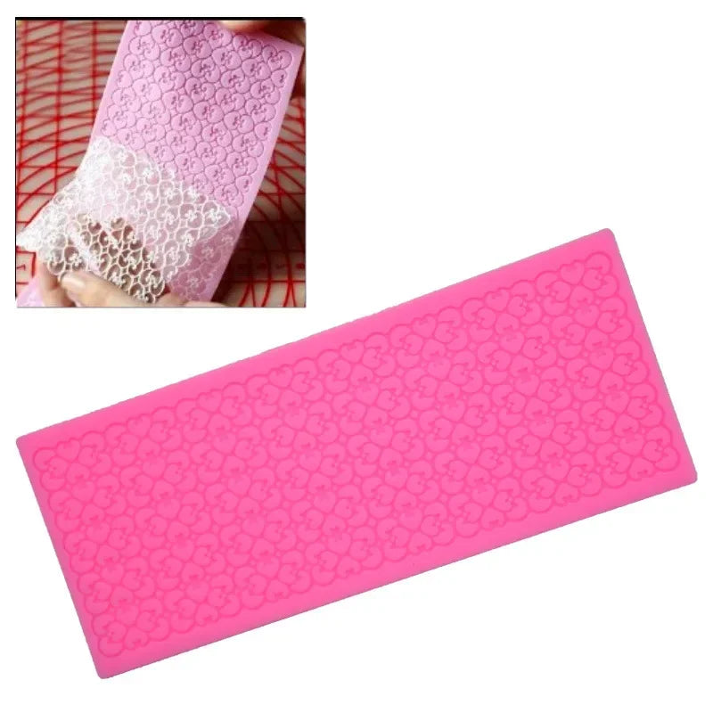 Lace Silicone Fondant Mold – Sugar Craft Cake Decorating Mat Silicone Cake Mold Axl