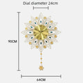 Modern Pendulum Wall Clock – Large Silent Gold Luxury Decor Pendulum Wall Clock Axl Large