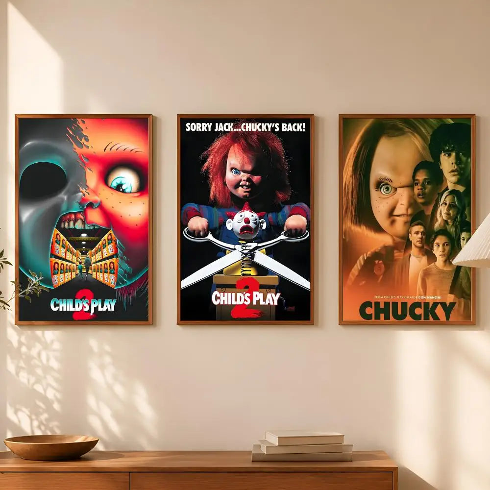 Chucky Horror Movie Self-Stick PVC Wall Poster – HD Waterproof Wall Art Poster Axl