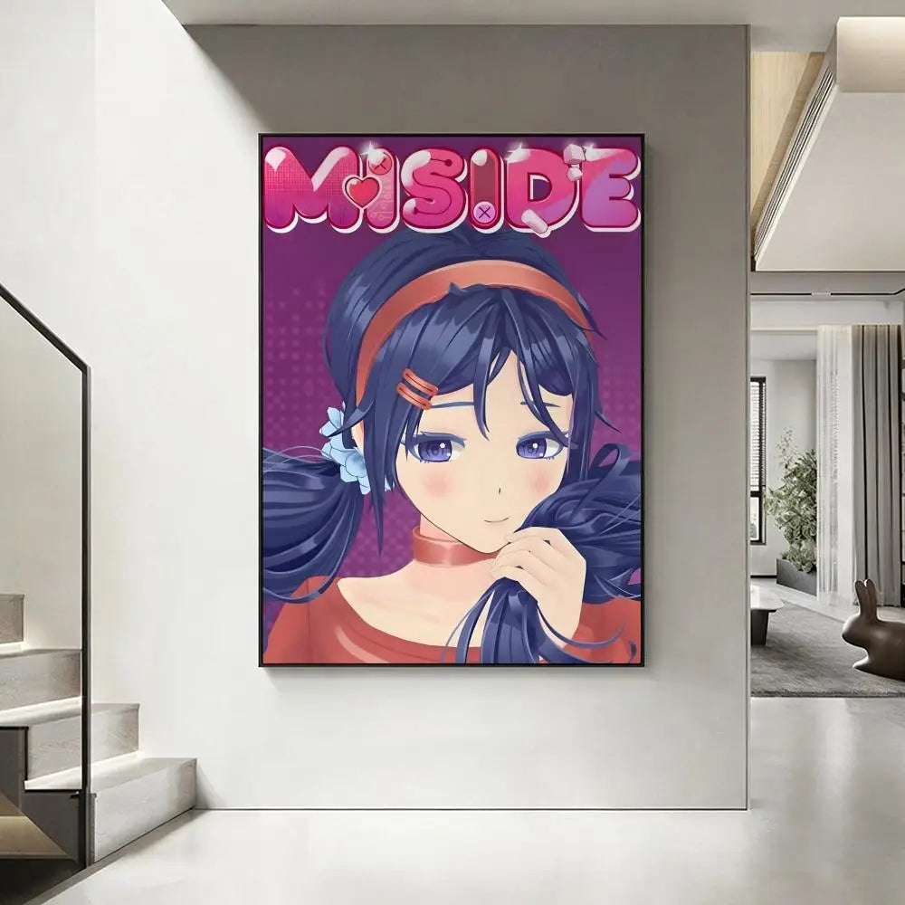 MiSide MitaMiSide Game Poster – HD Waterproof Wall Art Decor Game Art Poster Axl White1 40X50cmNoframe