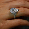Huitan Waterdrop Cubic Zirconia Ring – Women's Wedding Band Wedding Band Ring Axl Q898 9