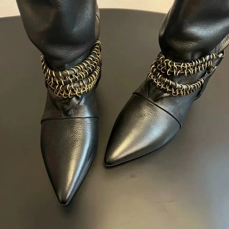 Women's Retro Pointed Toe Kitten Heel Ankle Boots | Suede Women's Ankle Boots Axl