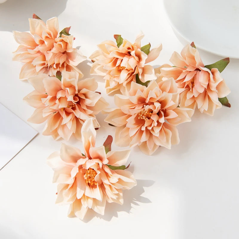 Silk Gerbera Artificial Flowers 40/80 Pcs – Wedding & DIY Decor Artificial Silk Flowers Axl Champagne 80pcs