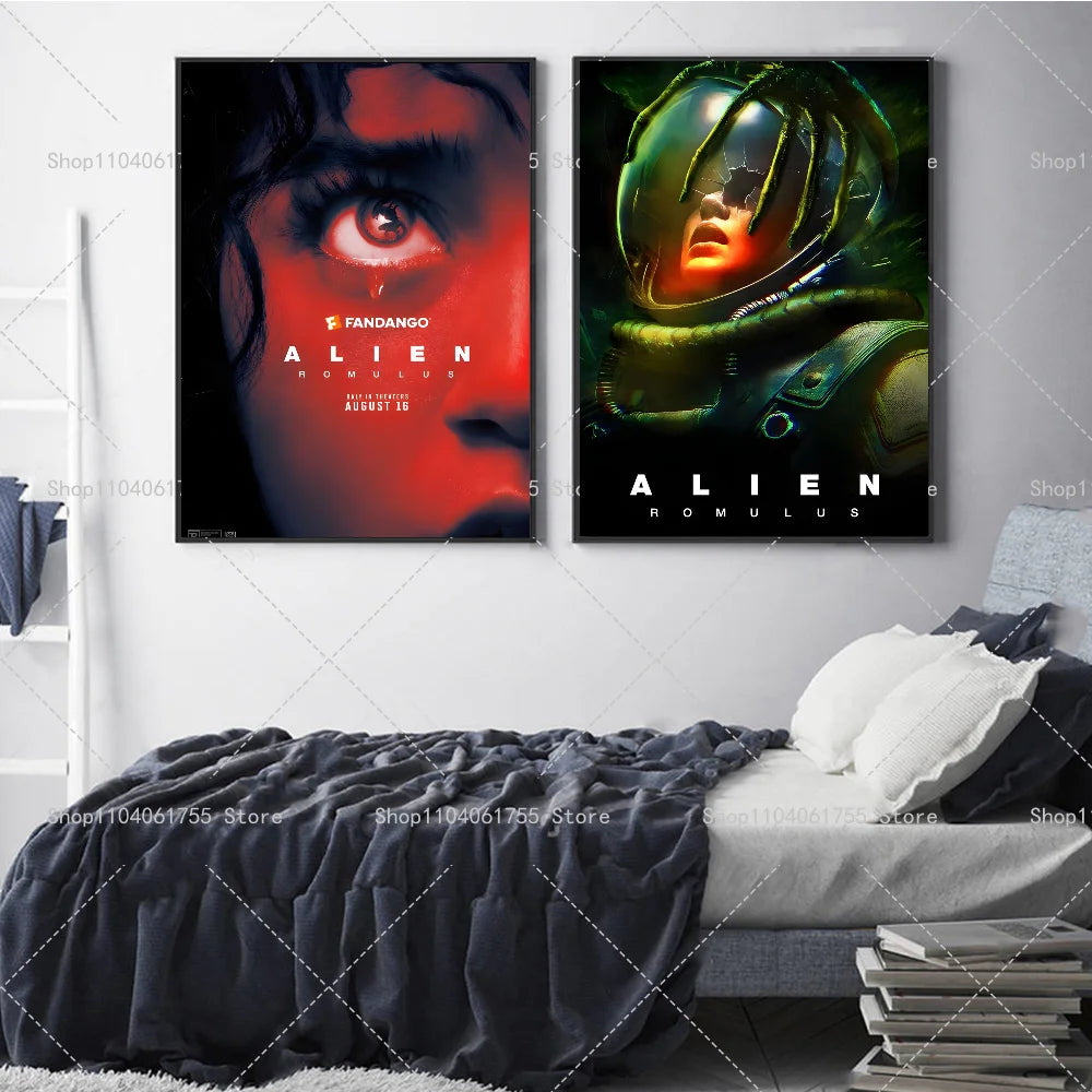Alien Romulus 2024 Movie Poster | Self-Adhesive Wall Art Movie Wall Poster Axl