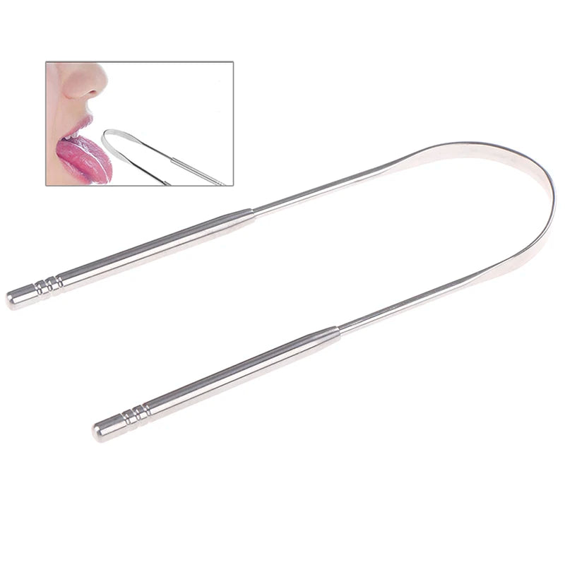 Stainless Steel Tongue Cleaner Scraper | Oral Care Tool Tongue Scraper Axl