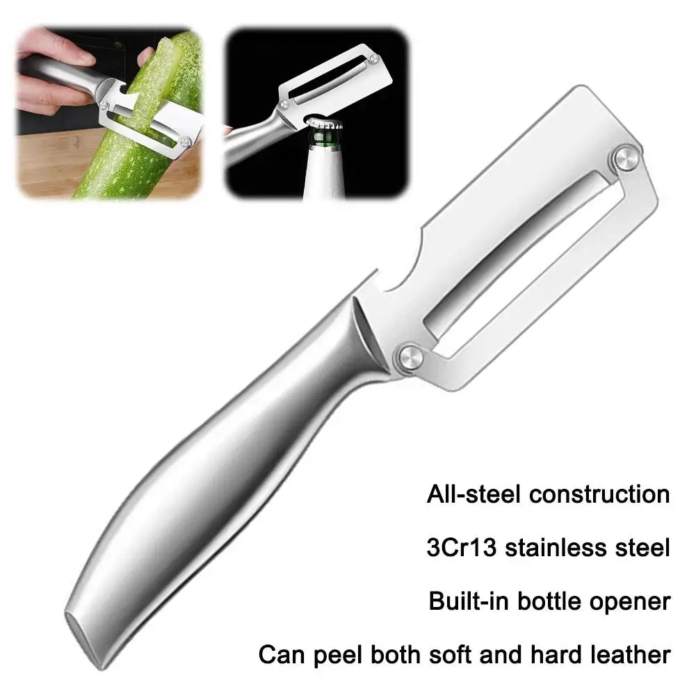 Stainless Steel Fruit & Vegetable Peeler with Bottle Opener Kitchen Peeler Axl