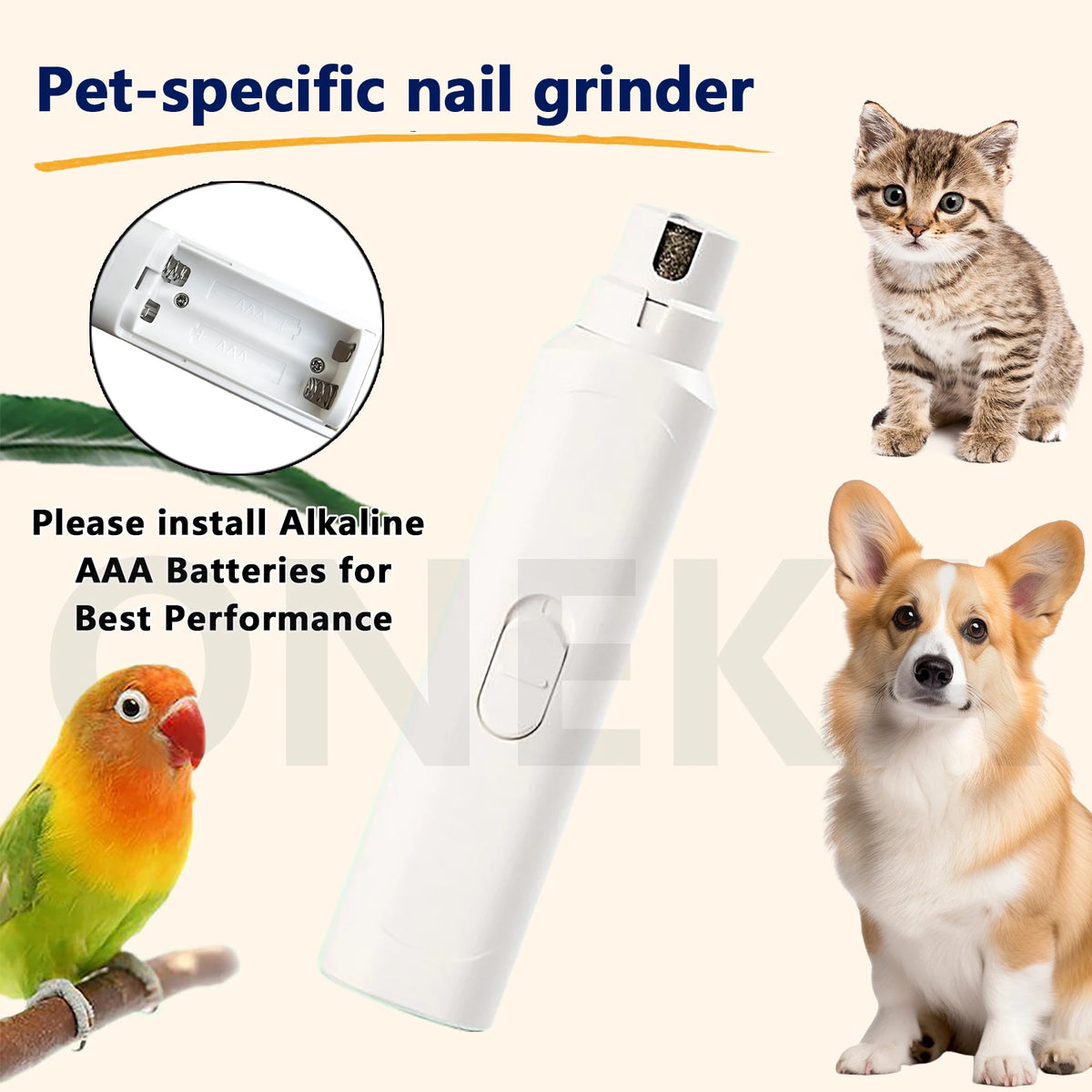 Pet Nail Grinder – Quiet Claw Trimmer for Dogs & Cats Pet Nail Grinder Axl