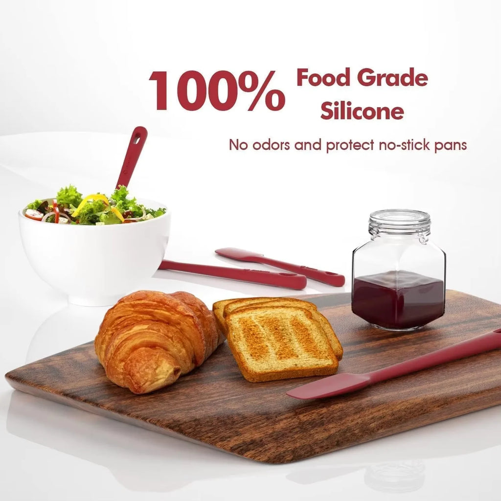 3-Piece Silicone Spatula Set – BPA-Free Non-Stick Baking Tools Silicone Spatula Set Axl