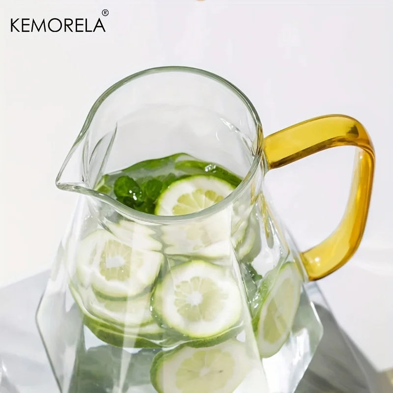 Diamond Texture Glass Teapot & Water Carafe | KEMORELA Glass Teapot Carafe Axl