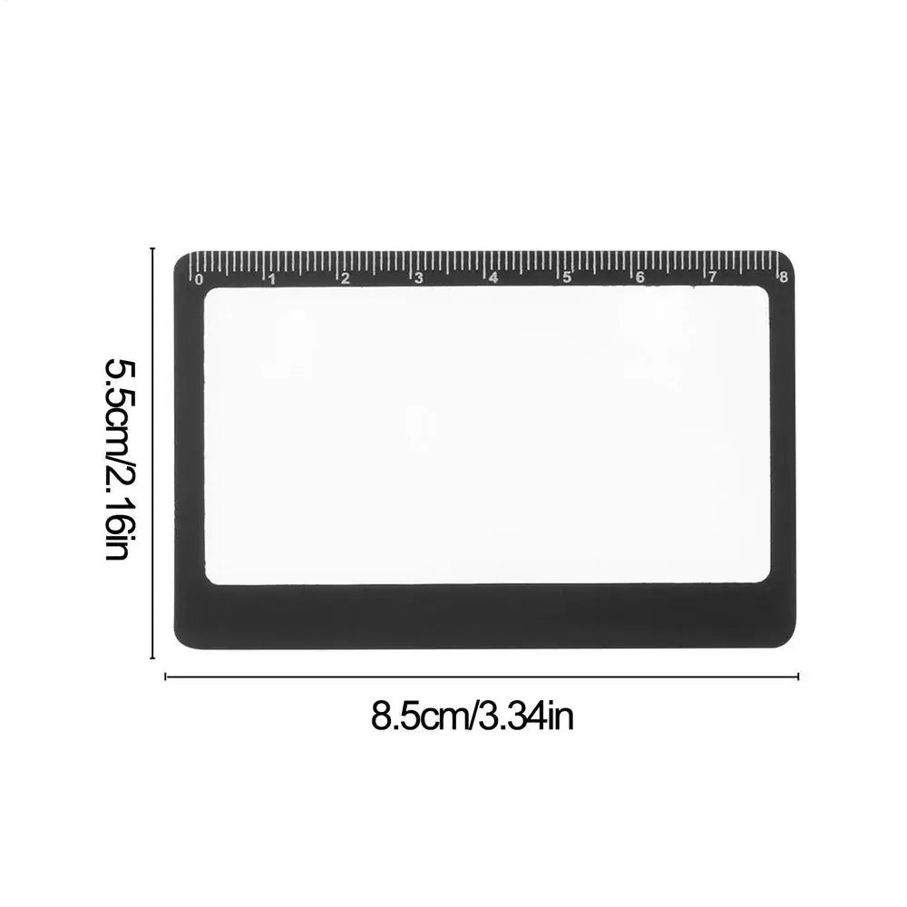 Credit Card Magnifying Glass – 3x Pocket Lens for Reading Pocket Magnifying Lens Axl Black